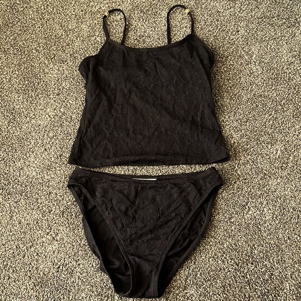 Oscar de la Renta Tankini 2 piece swimsuit sz 8